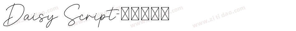 Daisy Script字体转换